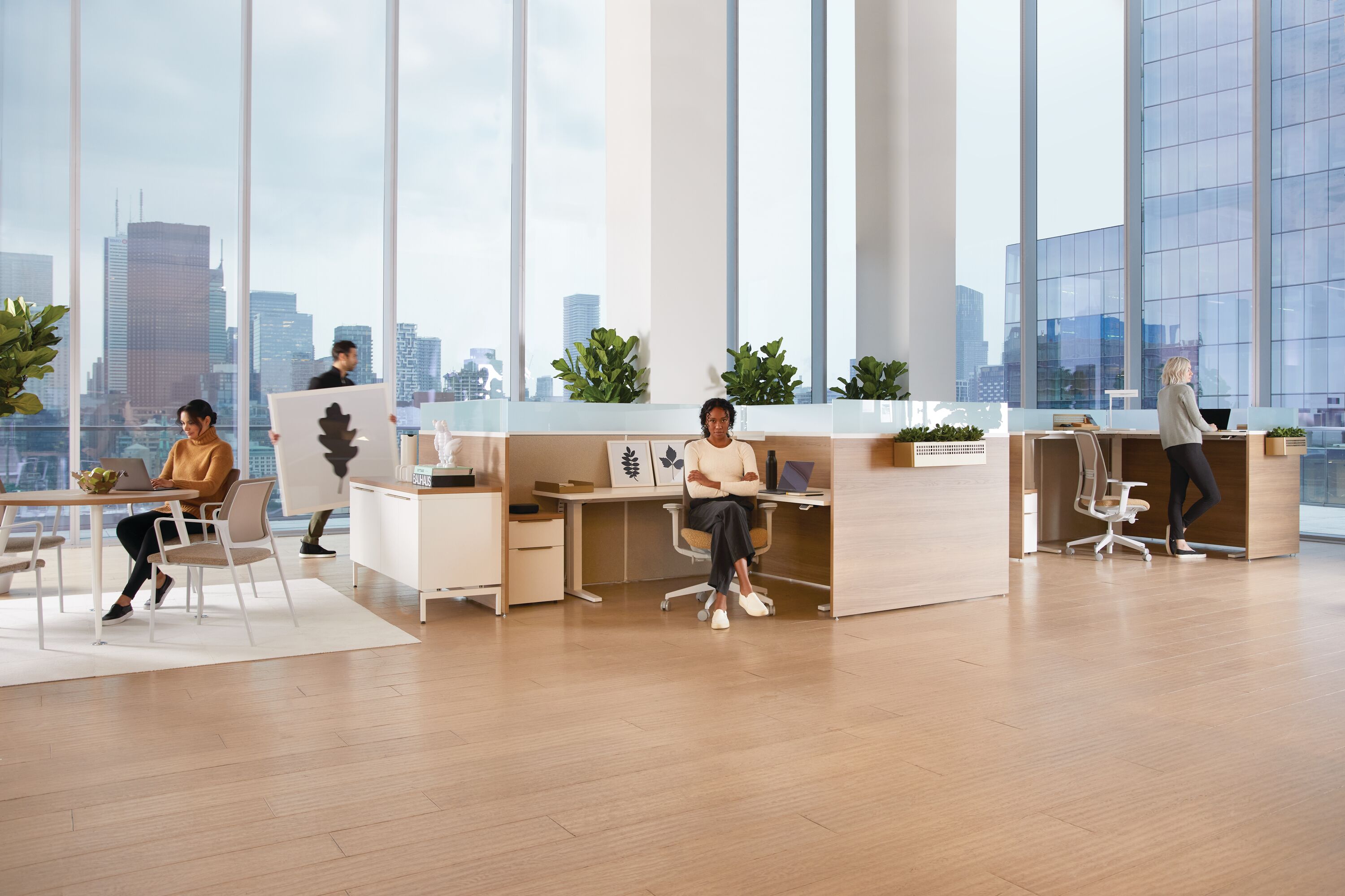 Workstations and shared collaborative space